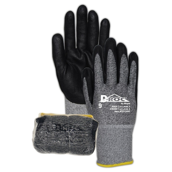 Magid DROC GPD583 18Gauge Hyperon Blend MicroFoam Nitrile Palm Cut Level 3 ShrinkWrapped, PR SWGPD583-8 - main